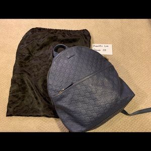 Gucci - BACKPACK blue/gray leather